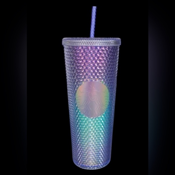 Starbucks Purple Ombre Mermaid Studded Bling Tumbler Cup 24oz Summer 2021 NWT - Picture 4 of 16